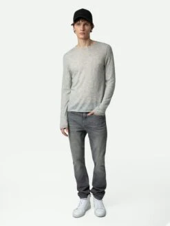 Zadig & Voltaire Teiss Cashmere Sweater Light Grey