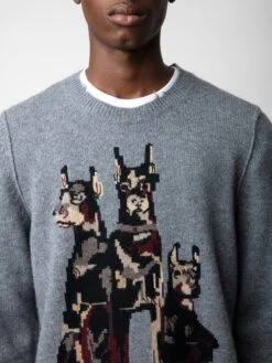 Zadig & Voltaire Kennedy Cashmere Sweater Gris Moyen -Zadig & Voltaire Clothing KMSW00679 GRIS MOYEN ADDI 2