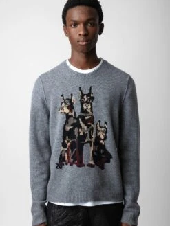 Zadig & Voltaire Kennedy Cashmere Sweater Gris Moyen -Zadig & Voltaire Clothing KMSW00679 GRIS MOYEN ADDI 6