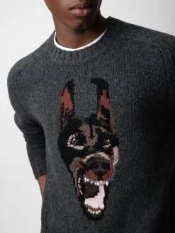 Zadig & Voltaire Jordan Sweater Anthracite -Zadig & Voltaire Clothing KMSW00680 ANTHRACITE ADDI 1