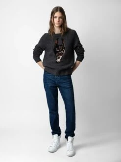 Zadig & Voltaire Jordan Sweater Anthracite -Zadig & Voltaire Clothing KMSW00680 ANTHRACITE ADDI 5