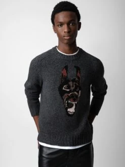 Zadig & Voltaire Jordan Sweater Anthracite -Zadig & Voltaire Clothing KMSW00680 ANTHRACITE ADDI 6