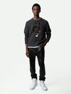 Zadig & Voltaire Jordan Sweater Anthracite -Zadig & Voltaire Clothing KMSW00680 ANTHRACITE HOVER