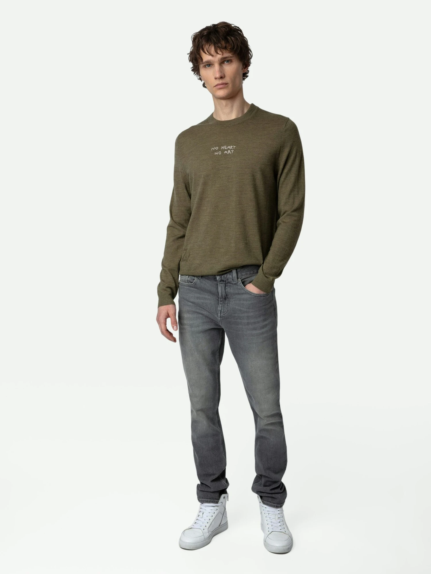 Zadig & Voltaire Kennedy Sweater Used Kaki 3 Zadig & Voltaire Kennedy Sweater Used Kaki