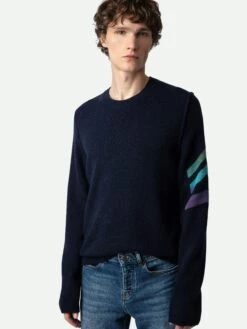 Zadig & Voltaire Kennedy Cashmere Sweater Encre -Zadig & Voltaire Clothing KMSW00691 ENCRE HOVER