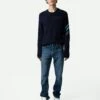 Zadig & Voltaire Kennedy Cashmere Sweater Encre -Zadig & Voltaire Clothing KMSW00691 ENCRE SHOOTING