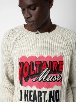 Zadig & Voltaire Tim Sweater Naturel -Zadig & Voltaire Clothing KMSW00692 NATUREL ADDI 1
