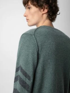 Zadig & Voltaire Kennedy Cashmere Sweater Bleu Treillis -Zadig & Voltaire Clothing KMSW00693 BLEU TREILLIS ADDI 1