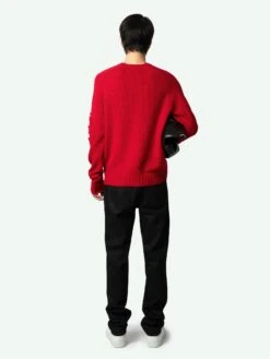 Zadig & Voltaire Jordan Arrow Sweater Cerise -Zadig & Voltaire Clothing KMSW00703 CERISE BACK 668ba2e248b78