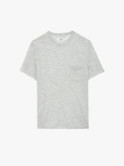 Zadig & Voltaire Jimmy Cashmere Sweater Gris Chine Clair -Zadig & Voltaire Clothing KMSW00705 GRIS CHINE CLAIR PACKSHOT 6630a361c3a10