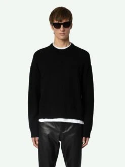 Zadig & Voltaire Marko Wool Sweater Black -Zadig & Voltaire Clothing KMSW00711 NOIR ADDI 1 670548f563df9
