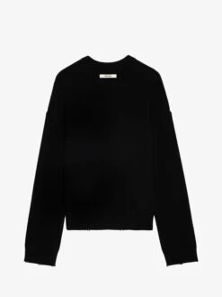 Zadig & Voltaire Marko Wool Sweater Black -Zadig & Voltaire Clothing KMSW00711 NOIR PACKSHOT 67068503354fe
