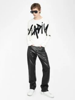 Zadig & Voltaire Teiss Cashmere Sweater Ecru -Zadig & Voltaire Clothing KMSW01780 ECRU ADDI 1 681b67fd0d2e0