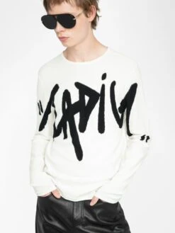 Zadig & Voltaire Teiss Cashmere Sweater Ecru -Zadig & Voltaire Clothing KMSW01780 ECRU HOVER 681b67f578dd8