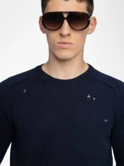 Zadig & Voltaire Jordan Sweater Encre -Zadig & Voltaire Clothing KMSW01788 ENCRE HOVER 6863f56ae293b