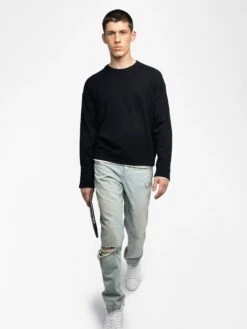 Zadig & Voltaire Marko Sweater Noir -Zadig & Voltaire Clothing KMSW01801 NOIR ADDI 1 6863f5515606a