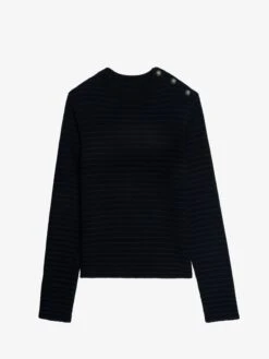 Zadig & Voltaire Spike Sweater Black 15 Zadig & Voltaire Spike Sweater Black -Zadig & Voltaire Clothing KMSW01809 BLACK PACKSHOT 6863ba425e811