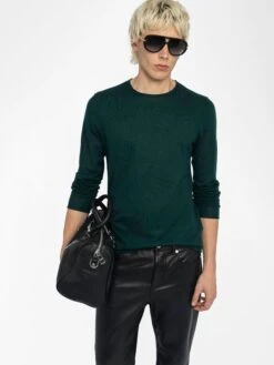 Zadig & Voltaire Teiss Cashmere Sweater Botanical -Zadig & Voltaire Clothing KMSW01811 BOTANICAL ADDI 1 683dcaed84fa1