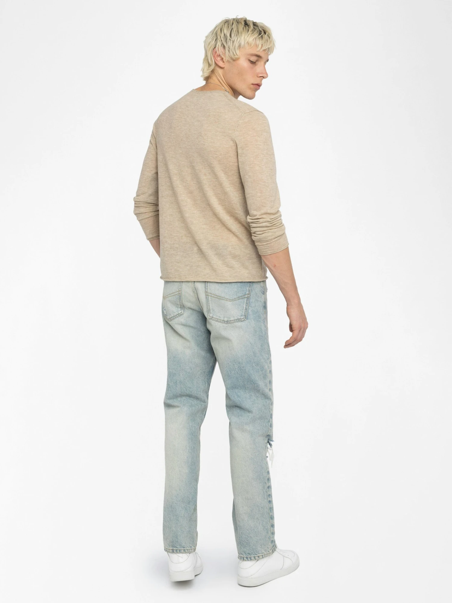 Zadig & Voltaire Teiss Cashmere Sweater Cream 4 Zadig & Voltaire Teiss Cashmere Sweater Cream - Image 2