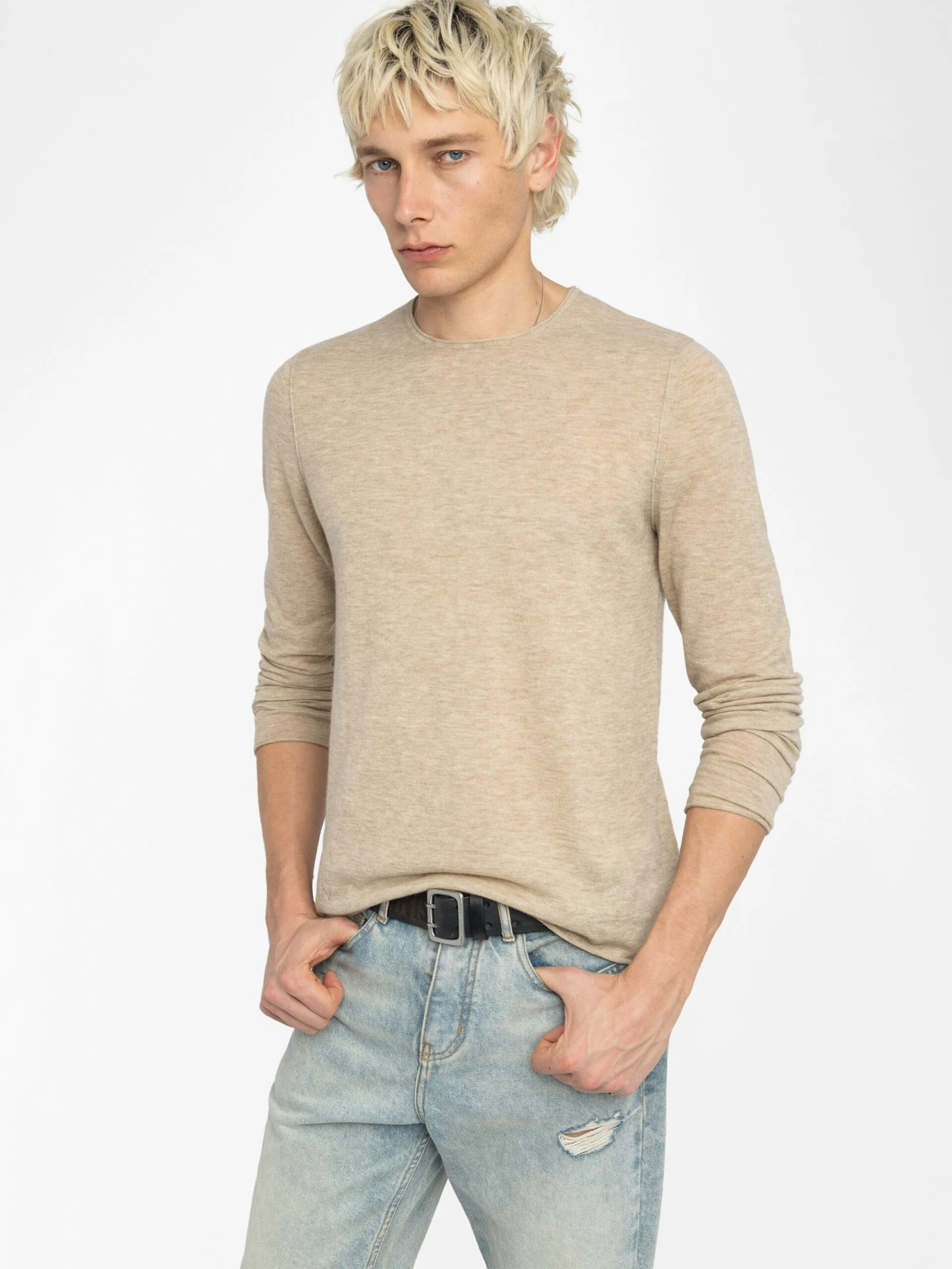 Zadig & Voltaire Teiss Cashmere Sweater Cream 7 Zadig & Voltaire Teiss Cashmere Sweater Cream - Image 5