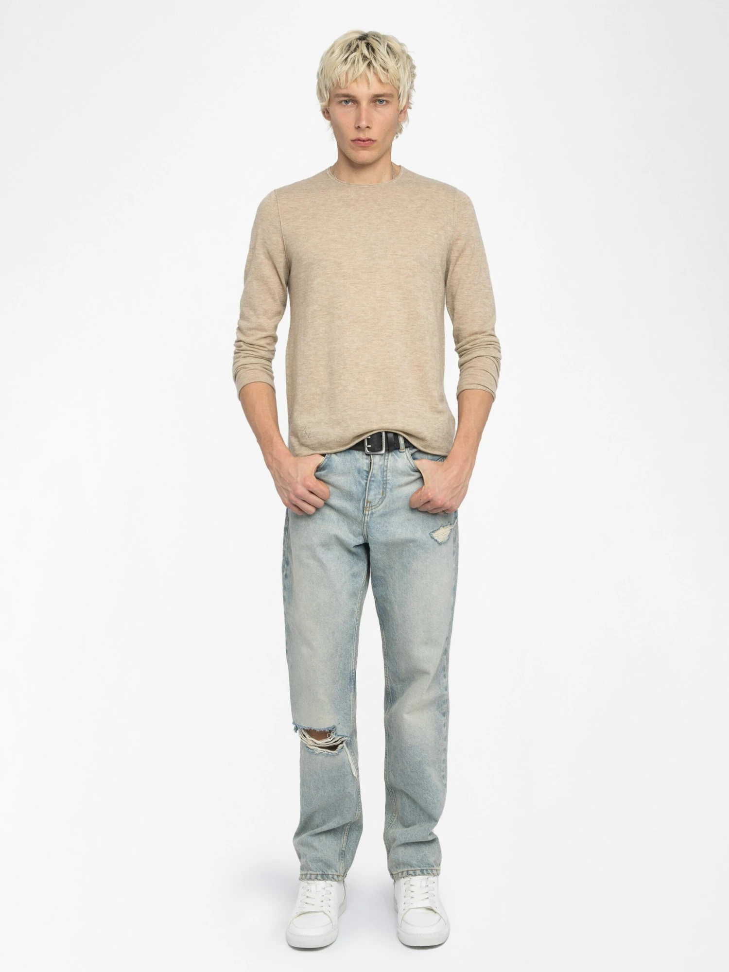 Zadig & Voltaire Teiss Cashmere Sweater Cream 3 Zadig & Voltaire Teiss Cashmere Sweater Cream