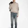 Zadig & Voltaire Kennedy Cashmere Sweater Oatmeal -Zadig & Voltaire Clothing KMSW01812 OATMEAL SHOOTING 6863f5ee08a25