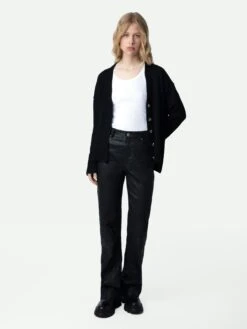 Zadig & Voltaire Mirka Jewelled Cashmere Cardigan Black