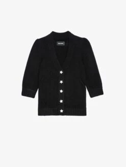 Zadig & Voltaire Betsy Cashmere Cardigan Black -Zadig & Voltaire Clothing KWCA00521 NOIR PACKSHOT