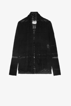 Zadig & Voltaire Isao Cardigan Black -Zadig & Voltaire Clothing KWCA00534 NOIR