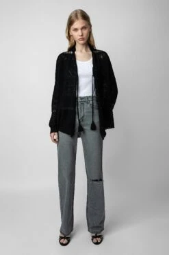 Zadig & Voltaire Isao Cardigan Black -Zadig & Voltaire Clothing KWCA00534 NOIR 9