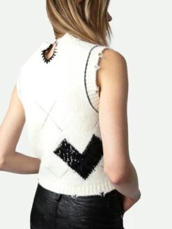 Zadig & Voltaire Karry Cardigan Ecru 12 Zadig & Voltaire Karry Cardigan Ecru -Zadig & Voltaire Clothing KWCA00561 ECRU HOVER