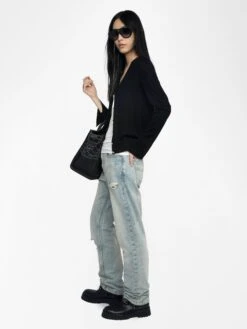 Zadig & Voltaire Jemma Wool Cardigan Black -Zadig & Voltaire Clothing KWCA00579 BLACK ADDI 2 685d210fda9a2