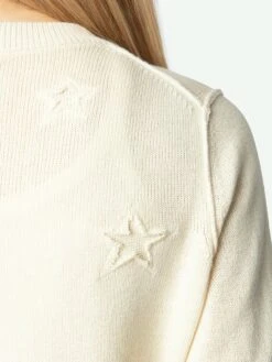 Zadig & Voltaire Alpha Cardigan Ecru -Zadig & Voltaire Clothing KWCA01585 ECRU ADDI 4 67a625188e675