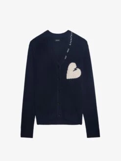 Zadig & Voltaire Travia Cashmere Cardigan Encre -Zadig & Voltaire Clothing KWCA01615 ENCRE PACKSHOT 6728b23aa7cd5