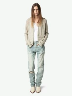 Zadig & Voltaire Daffy Cashmere Cardigan Geology -Zadig & Voltaire Clothing KWCA01624 GEOLOGY ADDI 1 6760536fa28ea