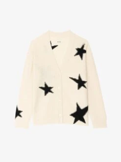 Zadig & Voltaire Mirkaz Cashmere Cardigan Ecru -Zadig & Voltaire Clothing KWCA01626 ECRU PACKSHOT 6866816bda086