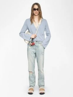 Zadig & Voltaire Nolly Cashmere Cardigan Light Blue