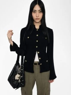 Zadig & Voltaire Lucy Cardigan Black -Zadig & Voltaire Clothing KWCA01634 BLACK ADDI 1 685d20ae89933