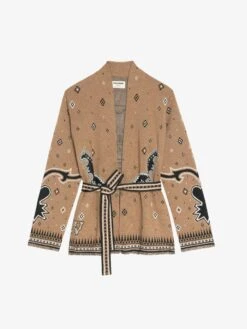 Zadig & Voltaire Kala Wool Cardigan Daim -Zadig & Voltaire Clothing KWCA01638 DAIM PACKSHOT 6866815ac260a