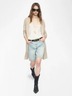 Zadig & Voltaire Daffyz Cashmere Cardigan Cream -Zadig & Voltaire Clothing KWCA01666 CREAM ADDI 1 6849a4535c0ff