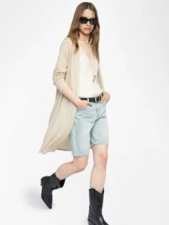 Zadig & Voltaire Daffyz Cashmere Cardigan Cream -Zadig & Voltaire Clothing KWCA01666 CREAM ADDI 2 6849a3b7c182c