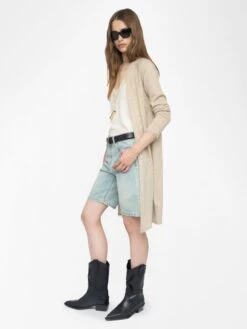 Zadig & Voltaire Daffyz Cashmere Cardigan Cream -Zadig & Voltaire Clothing KWCA01666 CREAM ADDI 3 6849a4da063b4