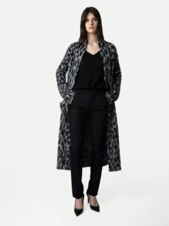 Zadig & Voltaire Tilda Leopard Cardigan Ardoise