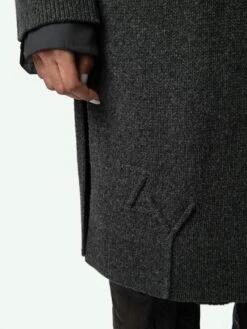 Zadig & Voltaire Salonny Coat Charcoal -Zadig & Voltaire Clothing KWCO00081 CHARCOAL ADDI 2 6683f08e729d8