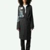 Zadig & Voltaire Salonny Coat Charcoal -Zadig & Voltaire Clothing KWCO00081 CHARCOAL SHOOTING 6683f15e8e8be