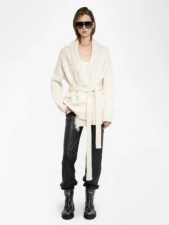 Zadig & Voltaire Alpa Coat Ecru -Zadig & Voltaire Clothing KWCO01526 ECRU ADDI 3 6877c2da181d0