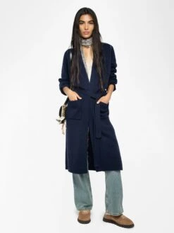 Zadig & Voltaire Salonny Cardigan Encre -Zadig & Voltaire Clothing KWCO01527 ENCRE ADDI 1 686b8145a95c4