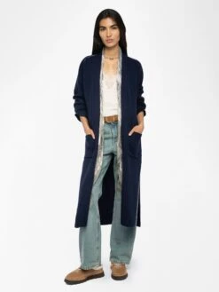 Zadig & Voltaire Salonny Cardigan Encre -Zadig & Voltaire Clothing KWCO01527 ENCRE ADDI 2 686b82f76f2a9