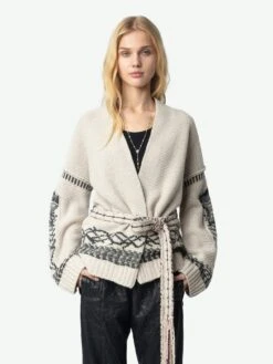 Zadig & Voltaire Aspen Belted Sweater Coat Erable -Zadig & Voltaire Clothing KWCO01586 ERABLE ADDI 1 67234f318d138