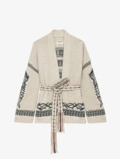 Zadig & Voltaire Aspen Belted Sweater Coat Erable -Zadig & Voltaire Clothing KWCO01586 ERABLE PACKSHOT 6728b30f13af1